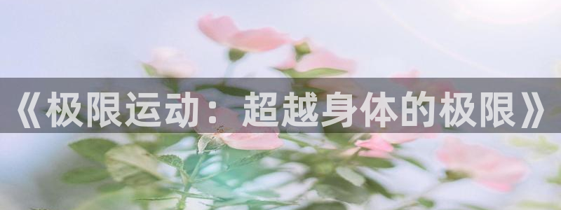 德国千亿国际官方正版app集团：《极限运动：超越身体
